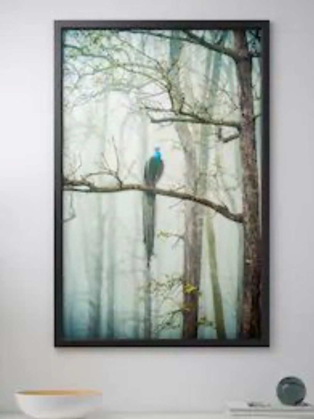 IKEA BJÖRKSTA Series Blue Peackock Canvas